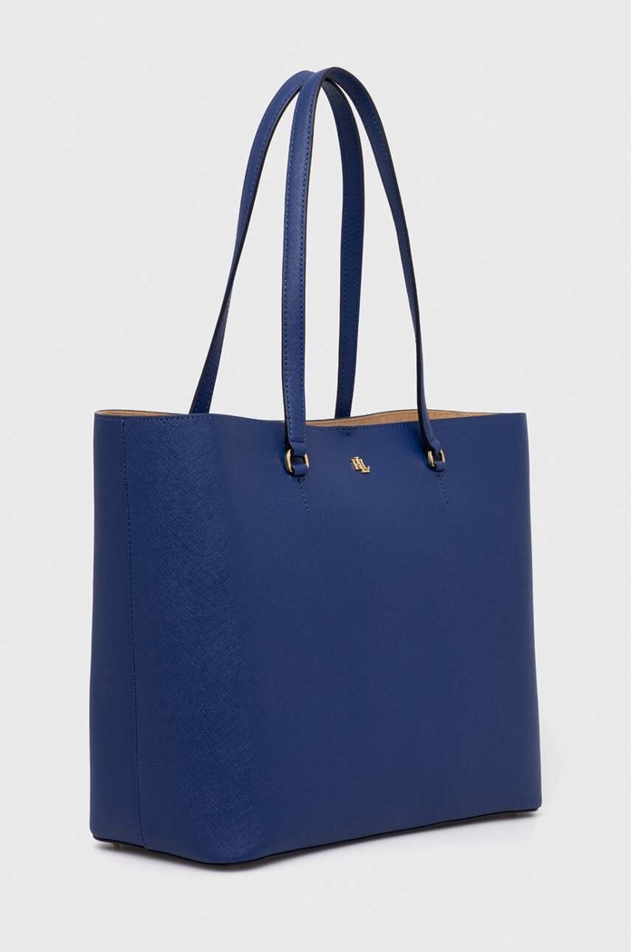 Lauren Ralph Lauren torebka shopper damska skórzana 431911655 niebieski SS26
