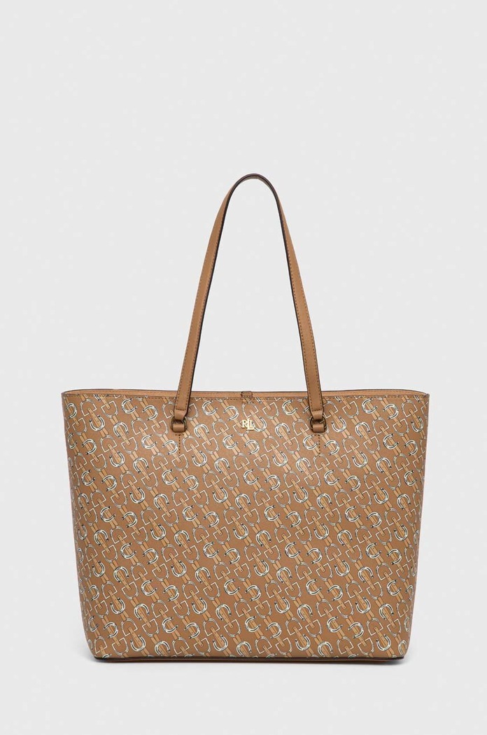 Lauren Ralph Lauren bőr táska nappa bőr bézs 431911655