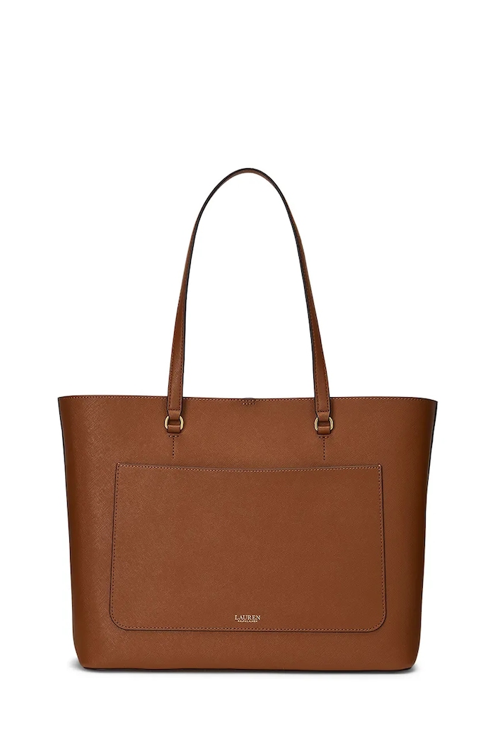 Lauren Ralph Lauren kabelka typu shopper dámska kožená 431911655 hnedá SS26