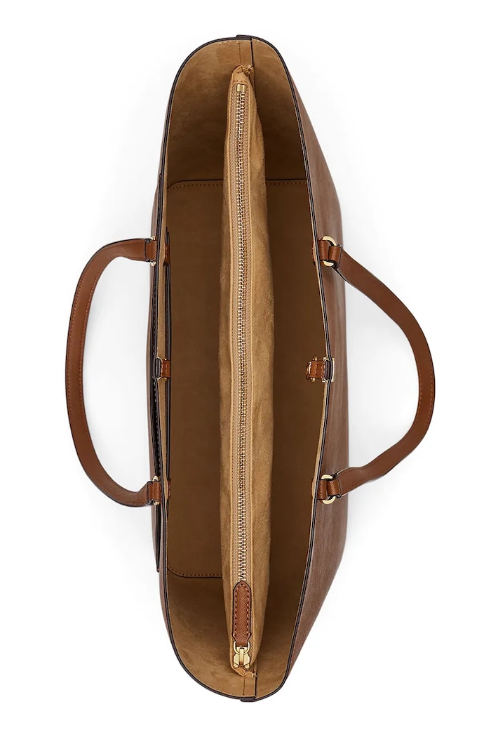 Lauren Ralph Lauren kabelka typu shopper dámska kožená hnedá 431911655