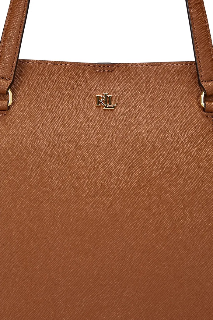 Lauren Ralph Lauren kabelka typu shopper dámska kožená 431911655 hnedá
