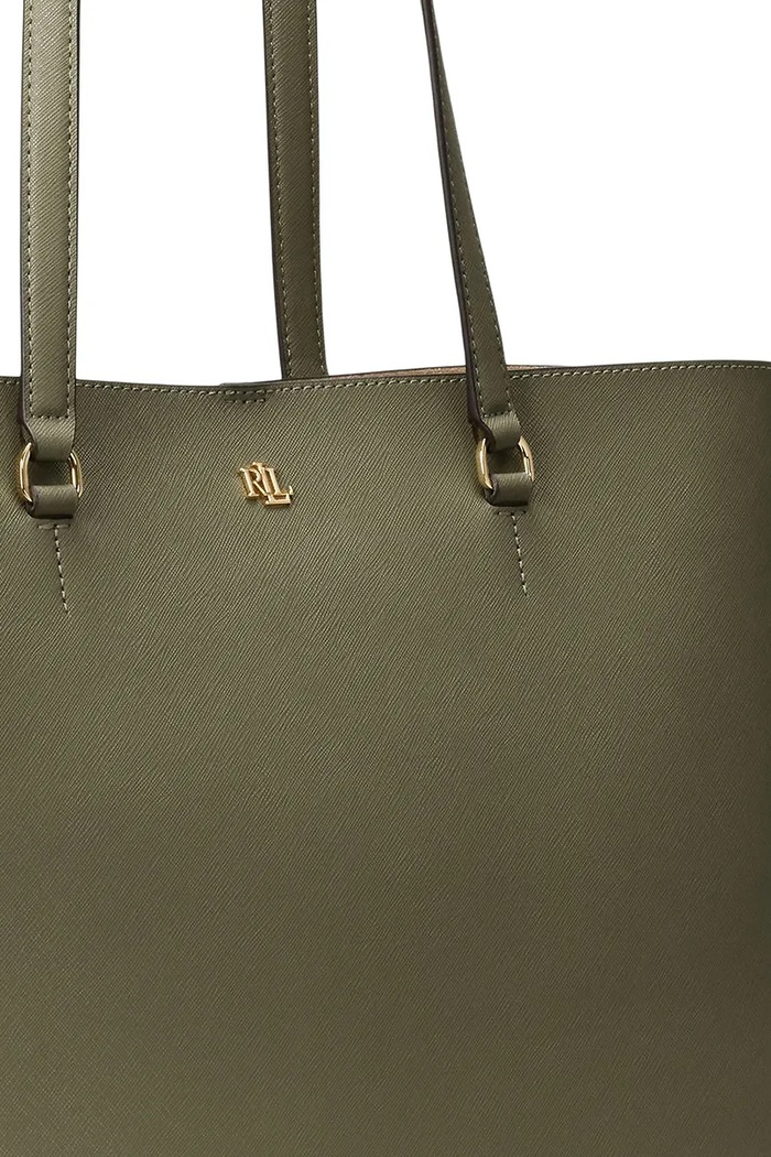 Lauren Ralph Lauren torebka shopper damska skórzana 431911655 zielony
