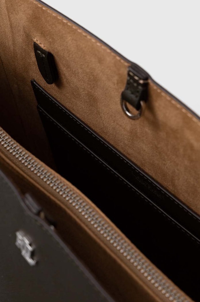 Kabelka typu shopper dámska kožená Lauren Ralph Lauren zelená 431911655