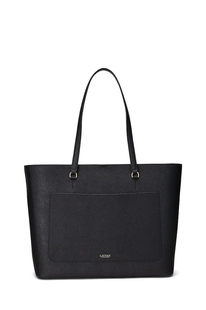 Lauren Ralph Lauren nákupní taška dámská kožená 431911655 černá SS26