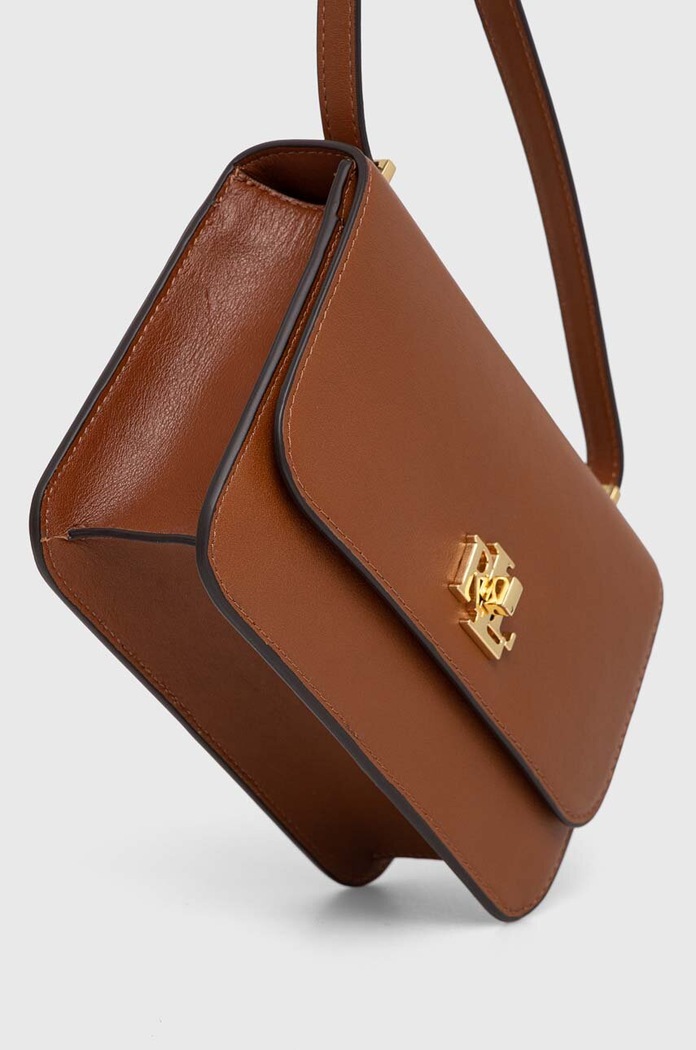 Kožená kabelka Lauren Ralph Lauren 431915780 hnědá