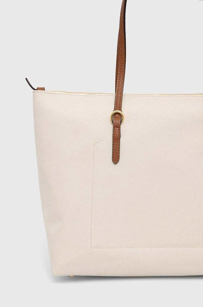 Akcesoria Lauren Ralph Lauren torebka shopper damska 431916737 beżowy