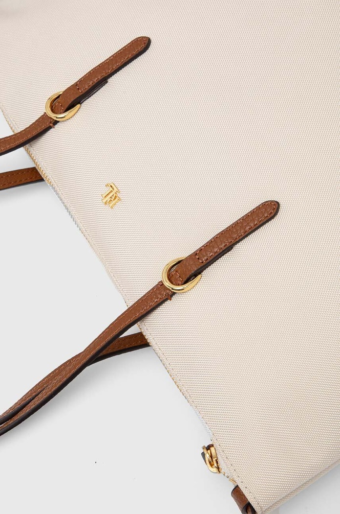 Lauren Ralph Lauren torebka shopper damska beżowy 431916737