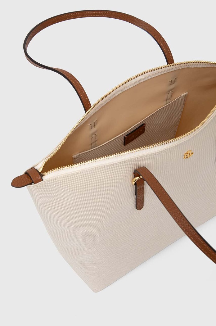 Lauren Ralph Lauren torebka shopper damska 431916737 beżowy