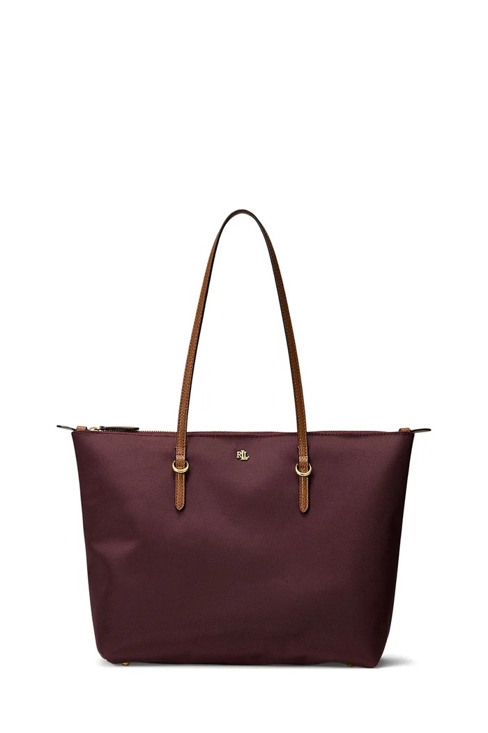 Lauren Ralph Lauren shopper torba za žene bez uzorka ljubičasta 431916737