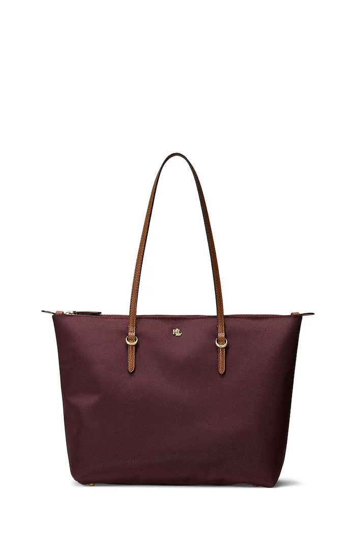 Lauren Ralph Lauren shopper torba za žene bez uzorka ljubičasta 431916737