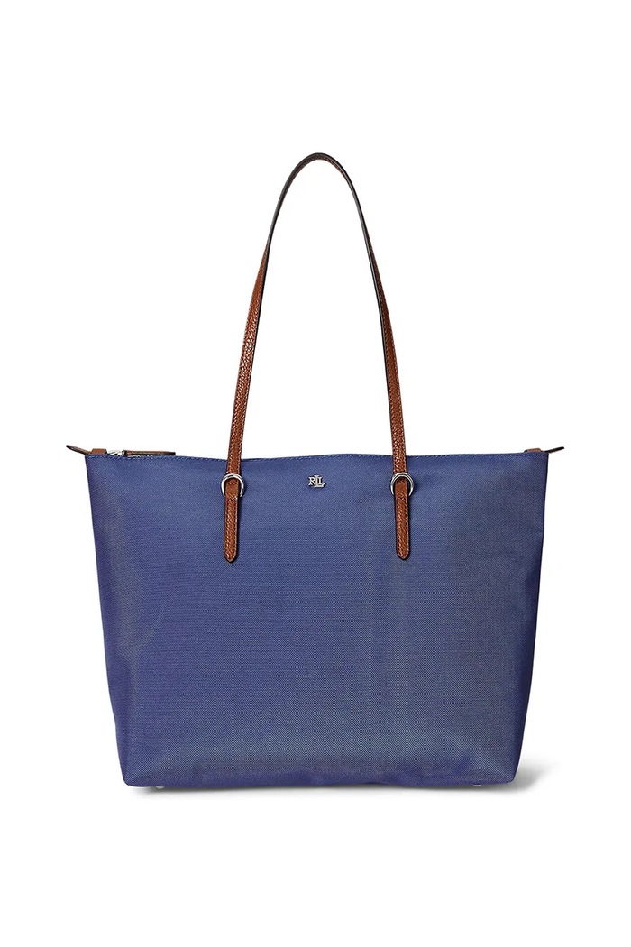 Lauren Ralph Lauren kabelka typu shopper dámska jednofarebný modrá 431916737