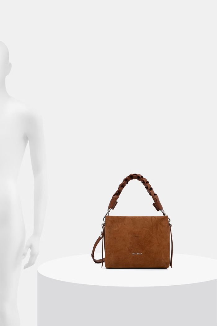 Coccinelle torebka crossbody damska zamszowa E1.P6P.58.01.01 brązowy