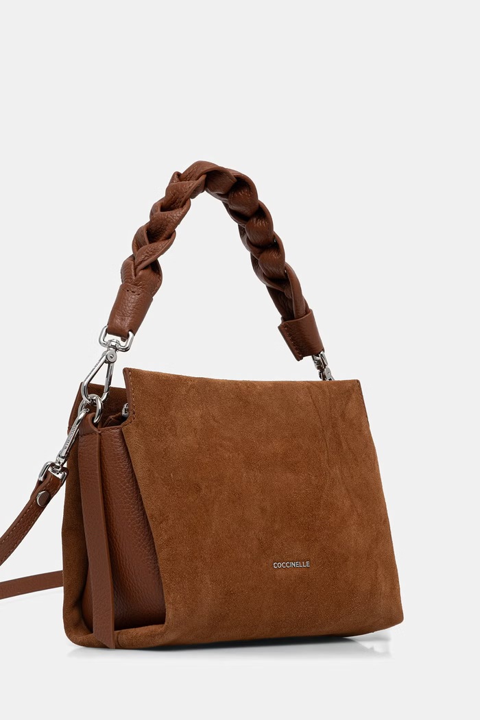 Coccinelle torebka crossbody damska zamszowa E1.P6P.58.01.01 brązowy SS26