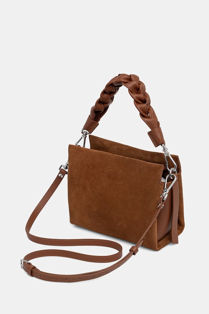 Akcesoria Coccinelle torebka crossbody damska zamszowa E1.P6P.58.01.01 brązowy