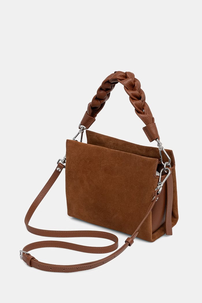 Akcesoria Coccinelle torebka crossbody damska zamszowa E1.P6P.58.01.01 brązowy