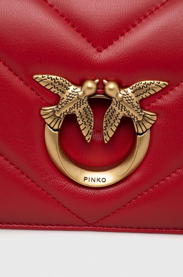 Pinko torebka skórzana czerwony 100067.A136