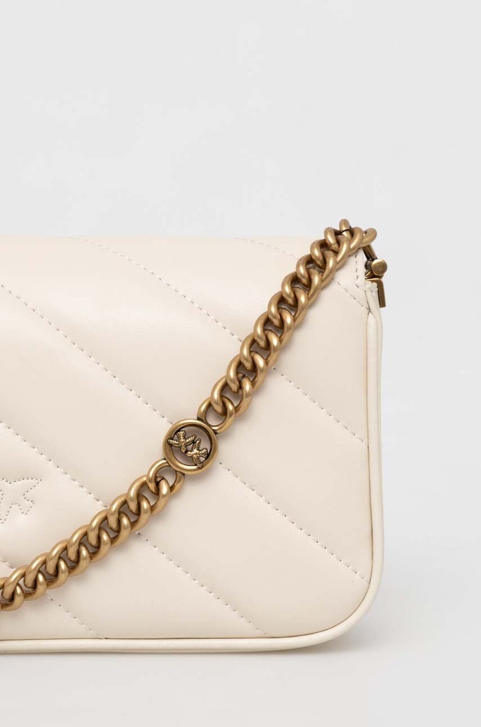 Pinko torebka skórzana Horizontal biały 100068.A136