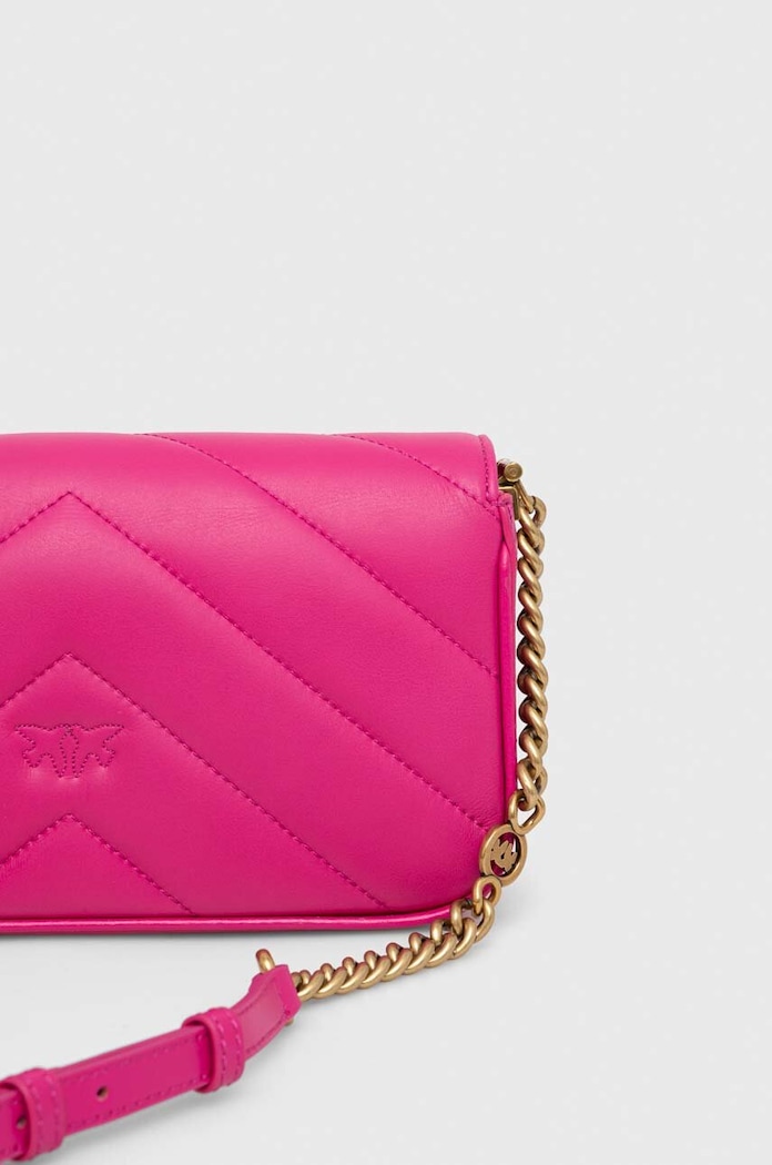 Αξεσουάρ Δερμάτινη τσάντα Pinko Horizontal 100068.A136 ροζ