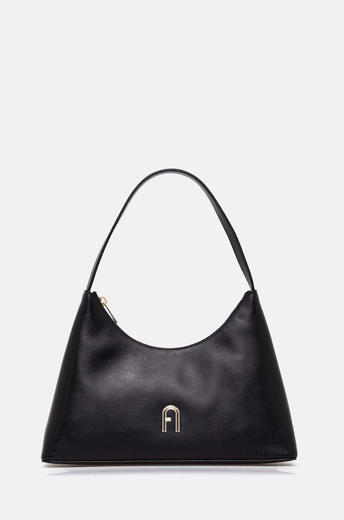 Δερμάτινη τσάντα Furla λείο δέρμα μαύρο WB00782.AX0733.O6000