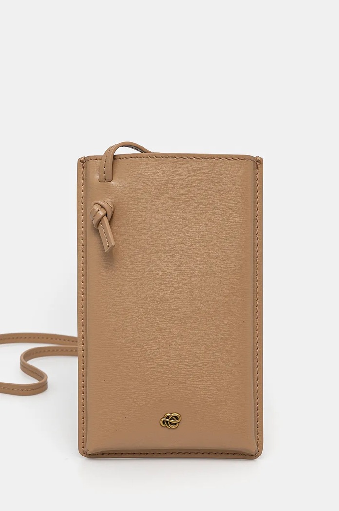 Kožené pouzdro na telefon By Malene Birger na mobil béžová Q71727011Z