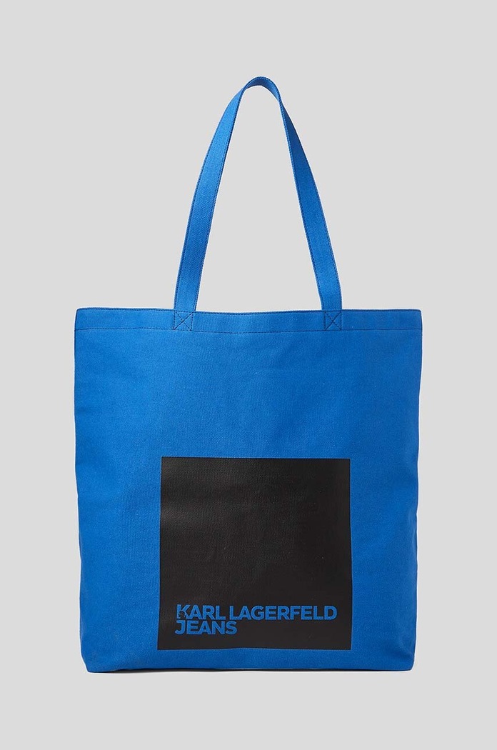 Kabelka Karl Lagerfeld Jeans potlač modrá 235J3056