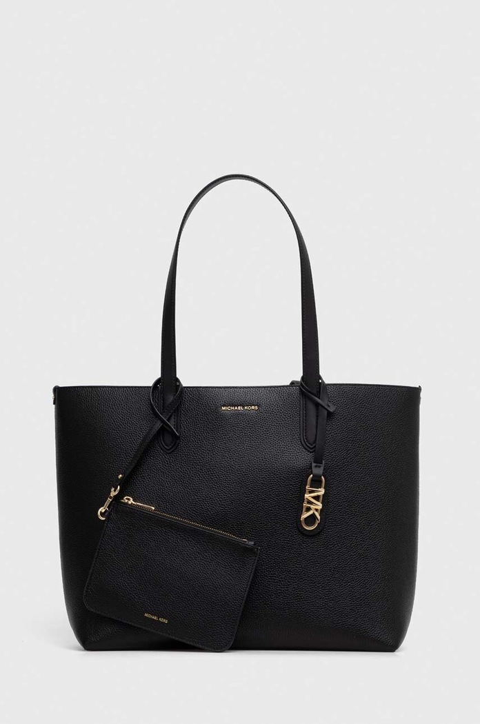 Oboustranná kožená kabelka MICHAEL Michael Kors přírodní kůže černá 30F3GZAT4T
