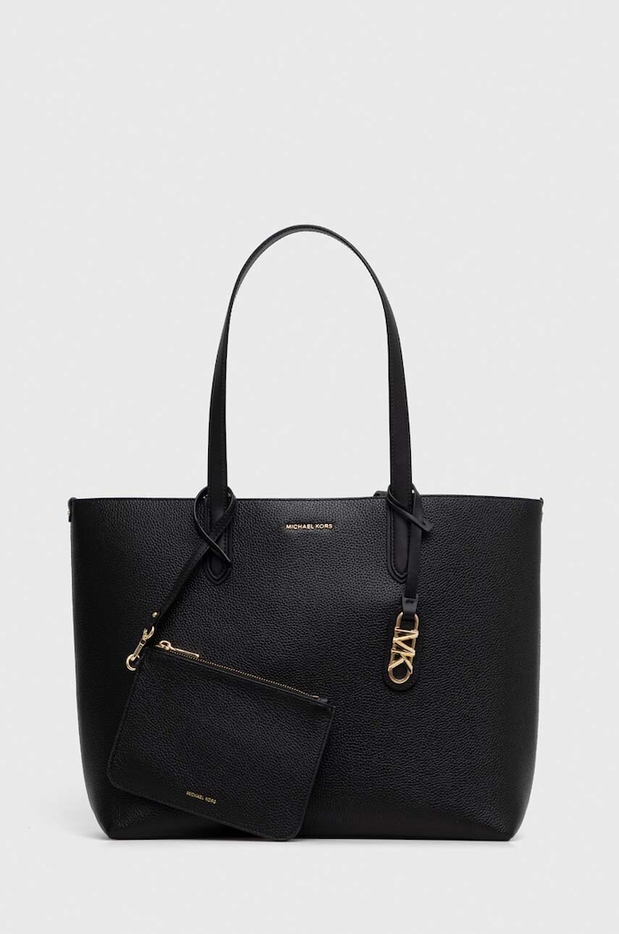 Oboustranná kožená kabelka MICHAEL Michael Kors přírodní kůže černá 30F3GZAT4T