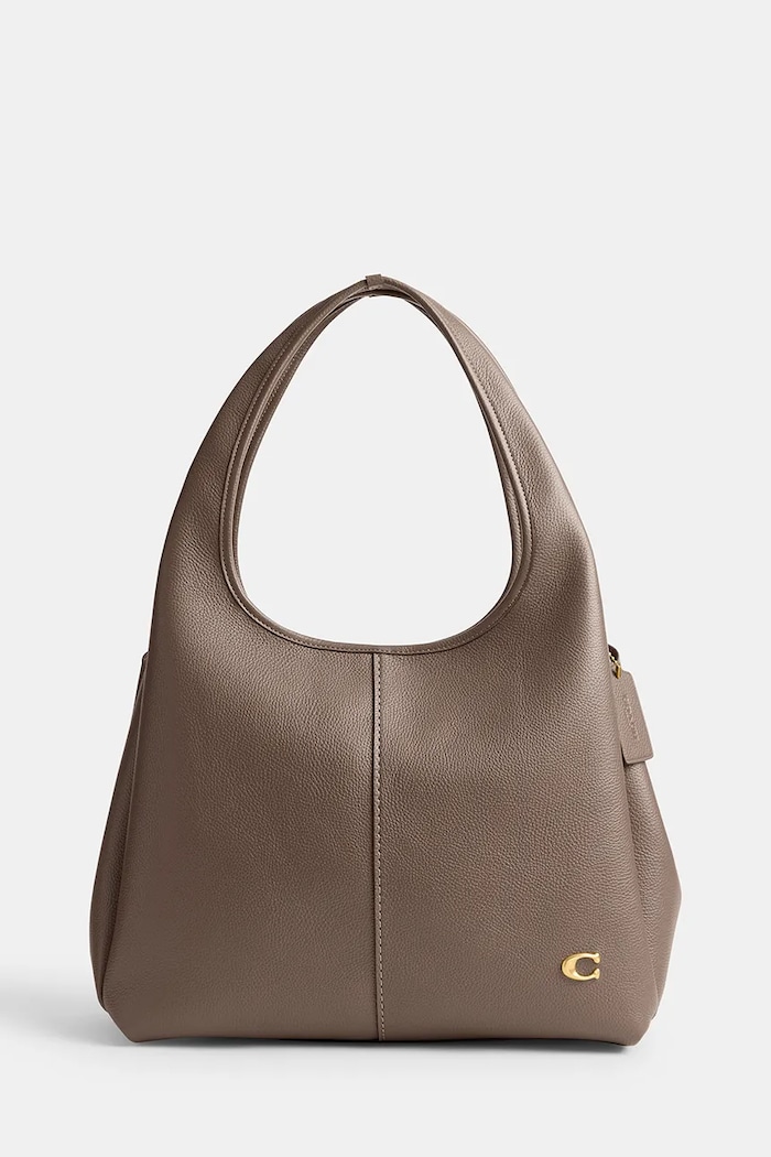 Coach torebka skórzana Lana Shoulder Bag skóra licowa brązowy CM544