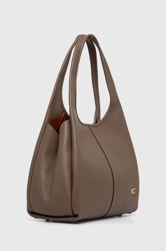 Coach torebka skórzana Lana Shoulder Bag CM544 brązowy AA00