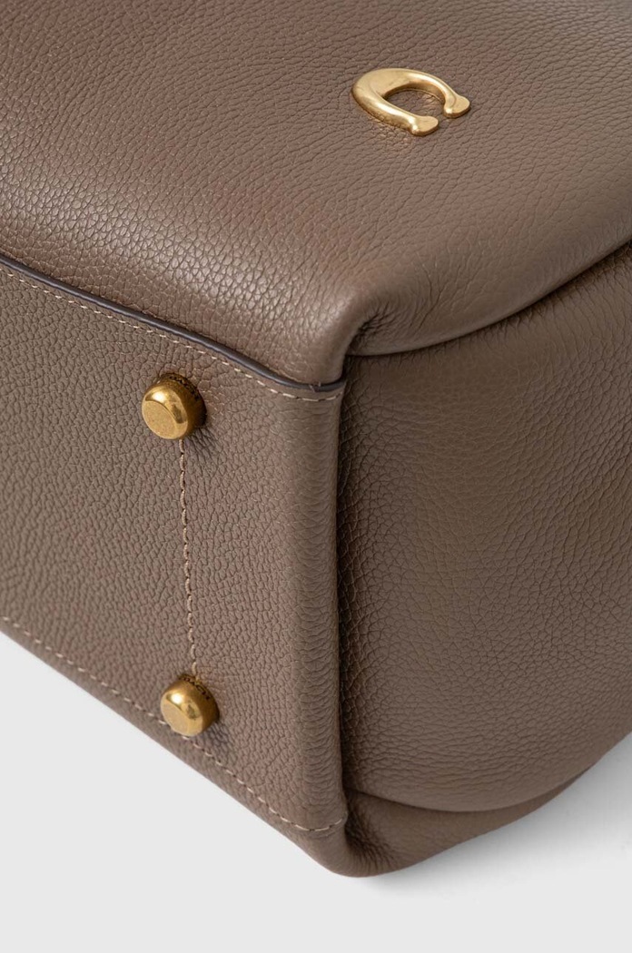 Coach torebka skórzana Lana Shoulder Bag brązowy CM544