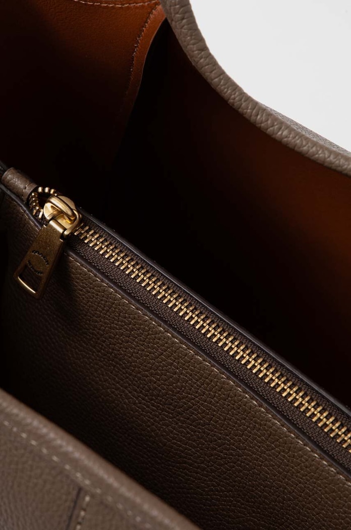 Coach torebka skórzana Lana Shoulder Bag CM544 brązowy