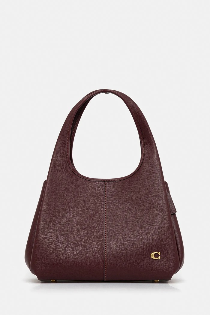 Kožená kabelka Coach Lana Shoulder Bag přírodní kůže burgundské CM544