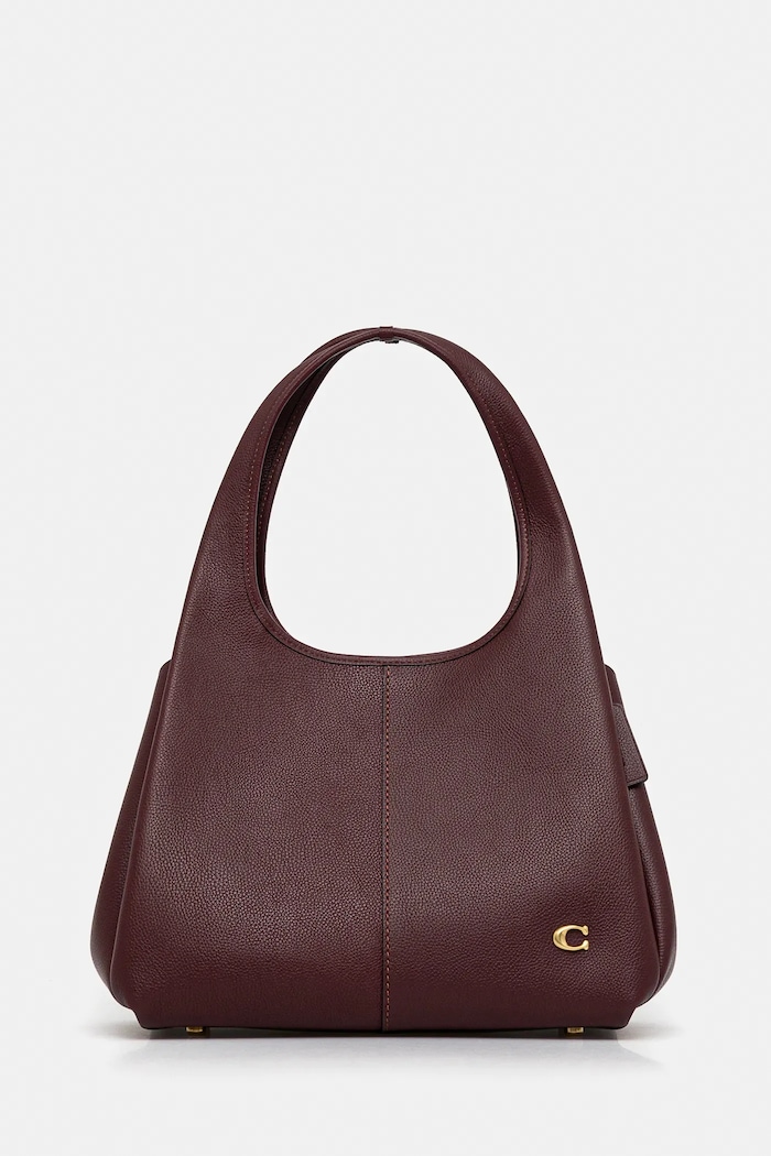 Kožená kabelka Coach Lana Shoulder Bag přírodní kůže burgundské CM544