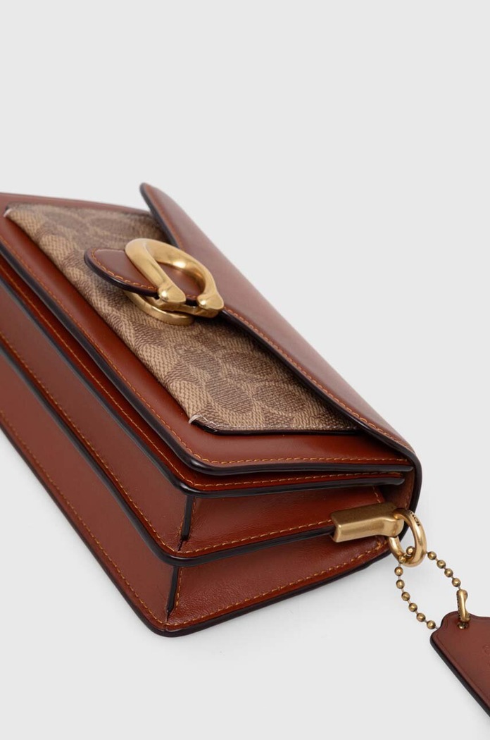 Kožna torba Coach Tabby Shoulder Bag 20 smeđa CM569