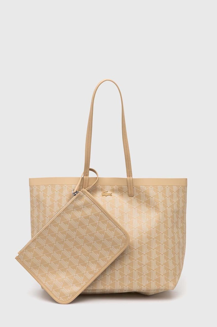 Lacoste torebka mieści A4 beżowy NF4344ZE