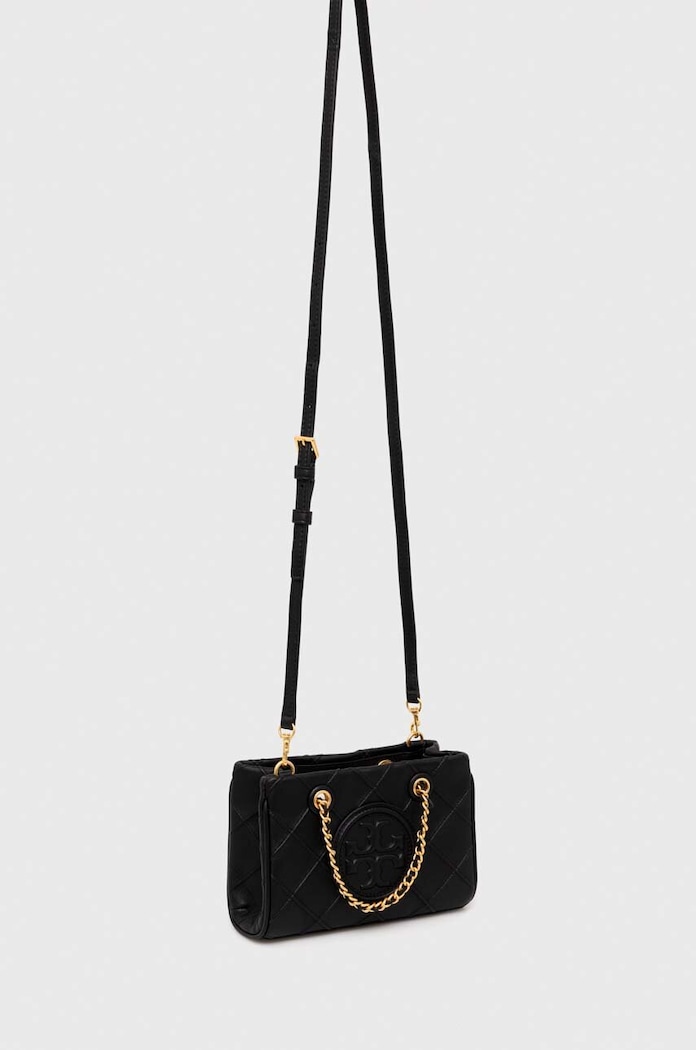 Tory Burch torebka skórzana dwustronna Fleming Soft Mini Chain 152334.001 czarny AW23