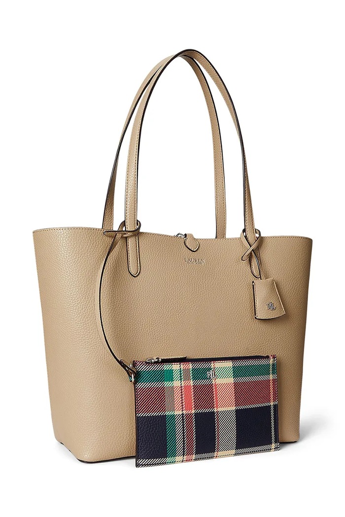 Akcesoria Lauren Ralph Lauren torebka dwustronna 431795329 beżowy