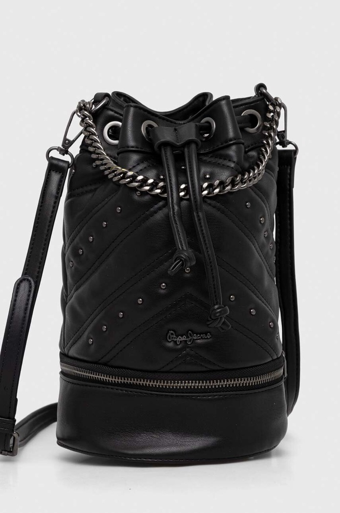 Kabelka Pepe Jeans nášivka čierna PL031473.999