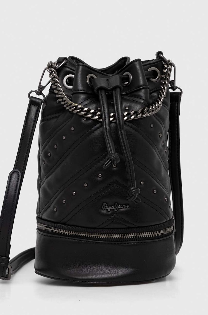 Kabelka Pepe Jeans nášivka čierna PL031473.999