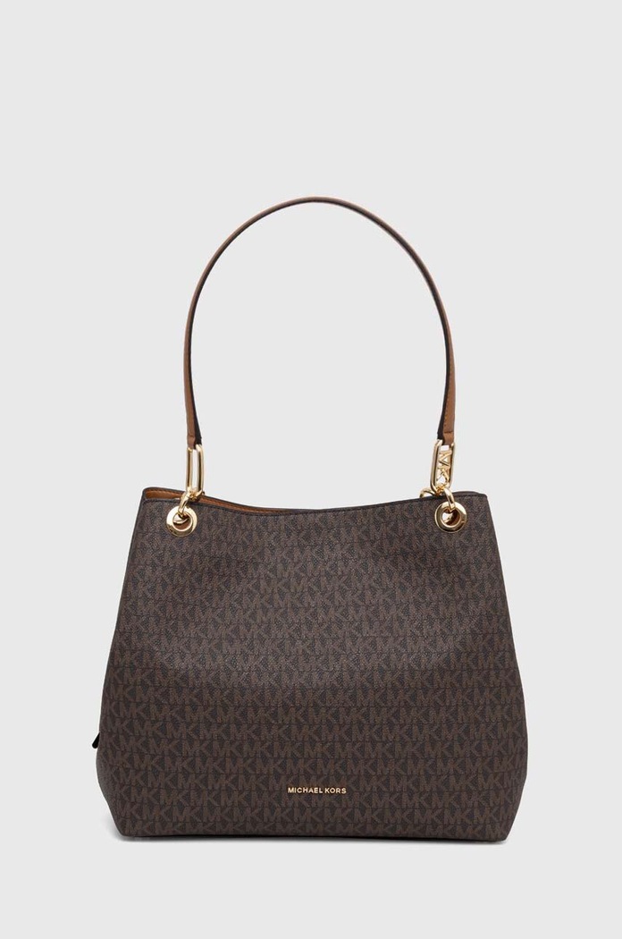 Τσάντα MICHAEL Michael Kors απομίμηση λείου δέρματος καφέ 30F3G8KT7B