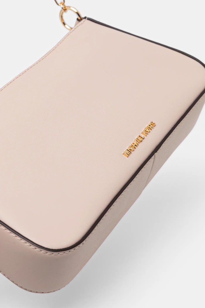 Αξεσουάρ MICHAEL Michael Kors Δερμάτινη τσάντα MICHAEL Michael Kors 32H3G8EW6L μπεζ