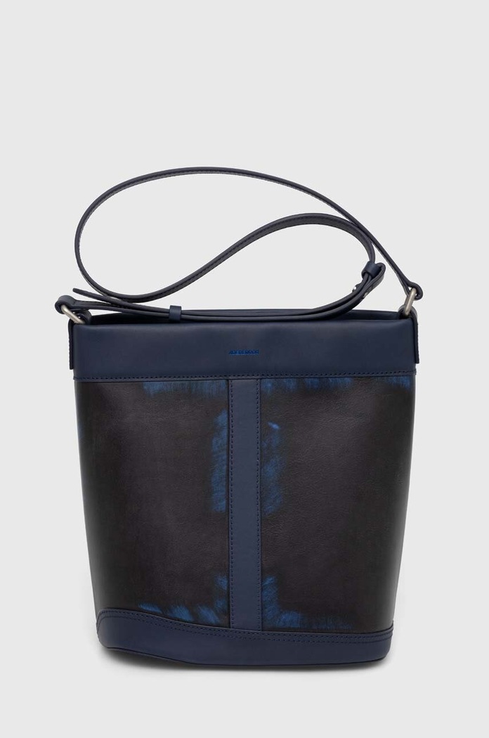 Kabelka Ader Error Kiez Tote Bag přírodní kůže námořnická modř BMADFWBA2004