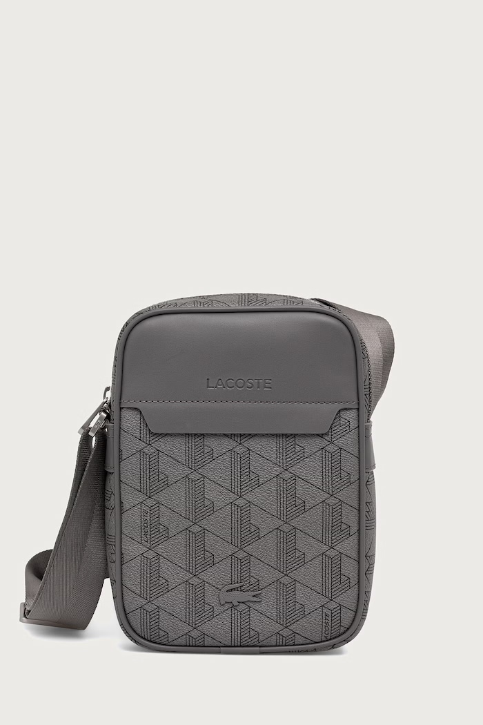 Lacoste Saszetka męska z imitacji skóry szary NH4410LX