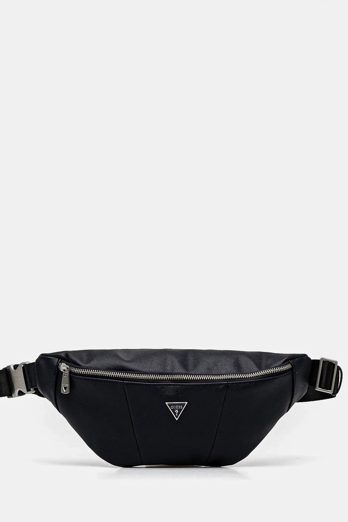 Τσάντα φάκελος Guess απομίμηση λείου δέρματος σκούρο μπλε HMECSA.P3431