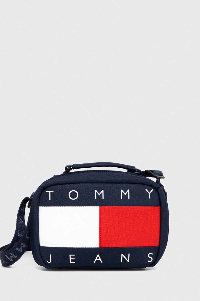 Malá taška Tommy Jeans vzorovaný tmavomodrá AM0AM11660