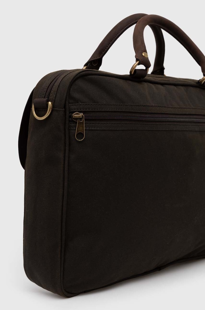Barbour geantă Wax Leather Briefcase UBA0004 verde AW25