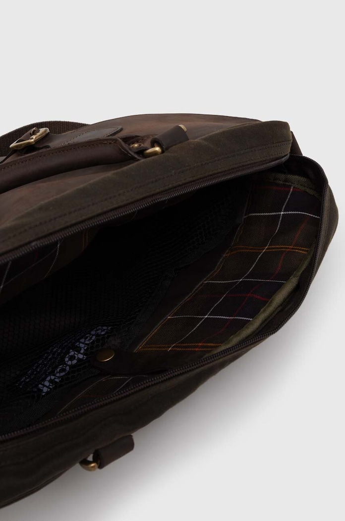 Barbour geantă Wax Leather Briefcase verde UBA0004