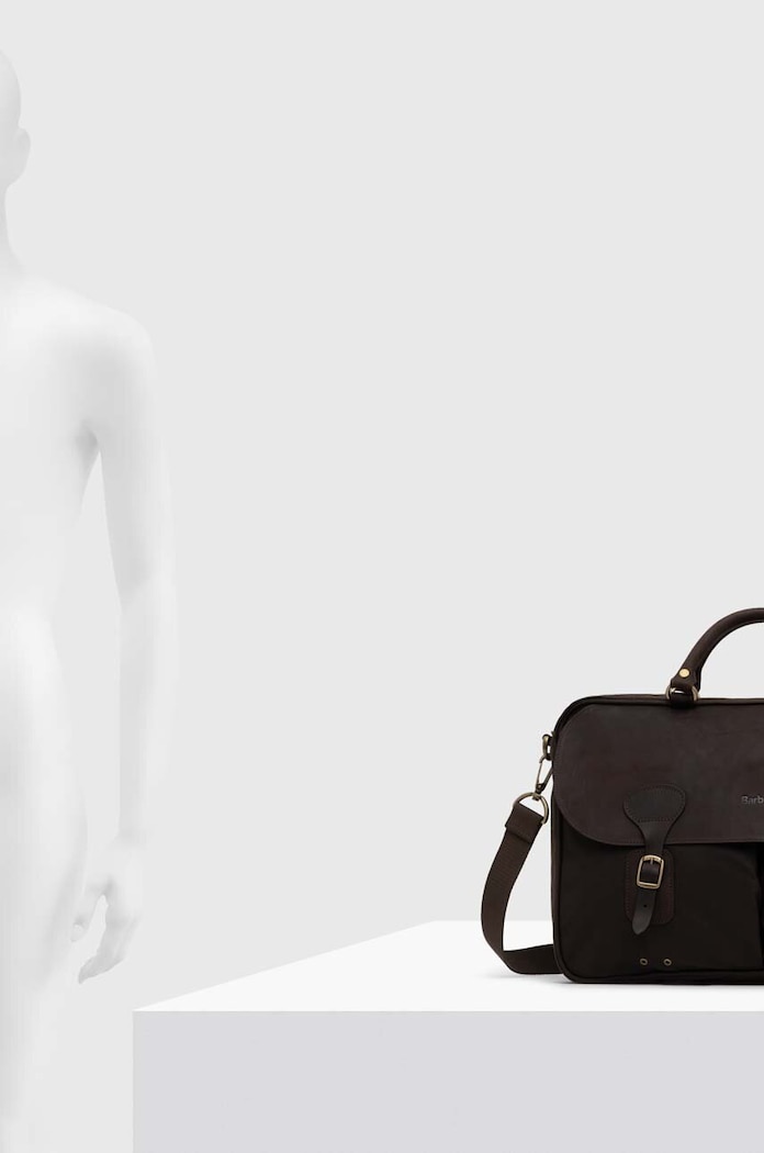 Barbour geantă Wax Leather Briefcase UBA0004 verde