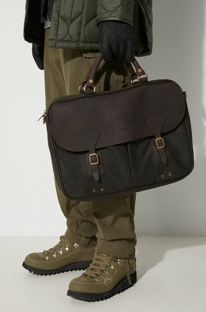 Barbour geantă Wax Leather Briefcase UBA0004