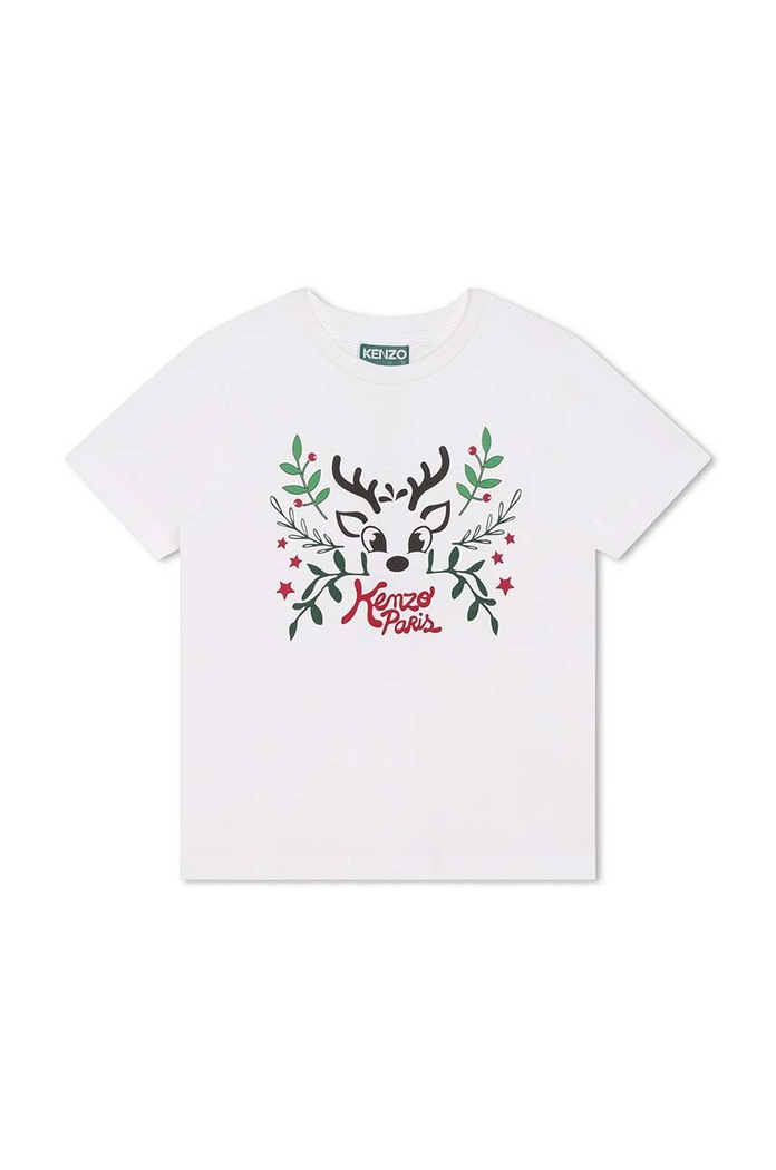 Kenzo Kids t-shirt bawełniany dziecięcy K25883.102.108 beżowy AW23